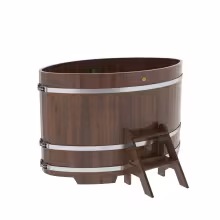Купель овальная BentWood из дуба овальная, морёный 1020х1680х1100 мм