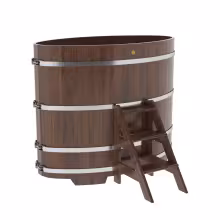 Купель овальная BentWood из дуба овальная, морёный 920х1660х1400 мм