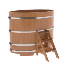 Купель овальная BentWood из дуба овальная, натуральный 1080х1750х1400 мм