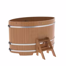 Купель овальная BentWood из дуба овальная, натуральный 1120х1830х1100 мм