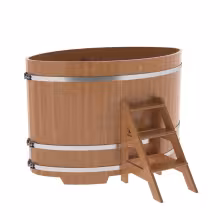 Купель овальная BentWood из дуба овальная, натуральный 1120х1830х1200 мм