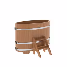 Купель овальная BentWood из дуба овальная, натуральный 690х1310х1000 мм
