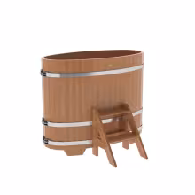 Купель овальная BentWood из дуба овальная, натуральный 690х1310х1100 мм