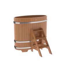 Купель овальная BentWood из дуба овальная, натуральный 690х1310х1200 мм