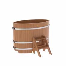 Купель овальная BentWood из дуба овальная, натуральный 800х1420х1000 мм