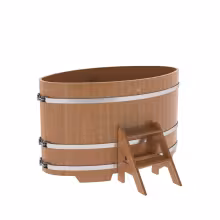 Купель овальная BentWood из дуба овальная, натуральный 920х1660х1000 мм