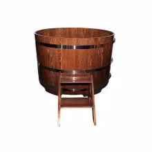 Купель Maestro Woods Овальная, лиственница морёная 1,08х1,75 H=1,10м
