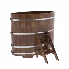 Купель овальная BentWood из сращенных ламелей лиственницы овальная, морёная 920х1660х1400 мм