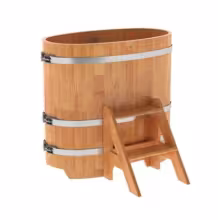 Купель овальная BentWood из сращенных ламелей лиственницы овальная, натуральная 1020х1680х1100 мм
