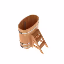 Купель овальная BentWood из сращенных ламелей лиственницы овальная, натуральная 760х1160х1200 мм