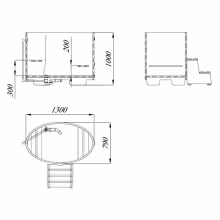 Купель для сауны и бани Blumenberg 130 x 79