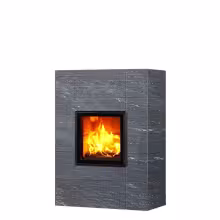 Дровяной камин RAITA CLASSIC 15 Туликиви Unica, 1500мм, нижние подключение