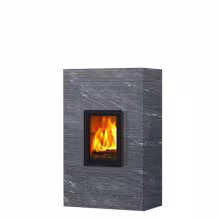 Дровяной камин KOLI CLASSIC 15 Туликиви Unica, 1500мм, нижние подключение, односторонняя дверца