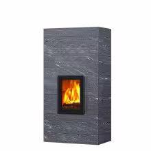 Дровяной камин KOLI CLASSIC 18 Туликиви Unica, 1800мм, нижние подключение, двухсторонняя дверца
