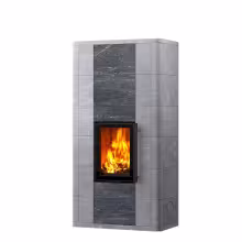 Дровяной камин LAMPO CLASSIC 18 Туликиви Nobile, 1800мм, верхнее подключение, односторонняя дверца