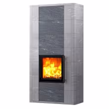 Дровяной камин SALVO CLASSIC 21 Туликиви Unica, 2145мм, нижние подключение, двухсторонняя дверца