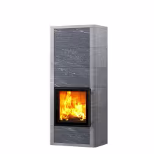 Дровяной камин SALVO S CLASSIC 18 T Туликиви Unica, 1845мм, верхнее подключение, односторонняя дверца