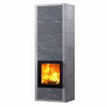 Дровяной камин SALVO S CLASSIC 21 T Туликиви Unica, 2145мм, верхнее подключение, двухсторонняя дверца