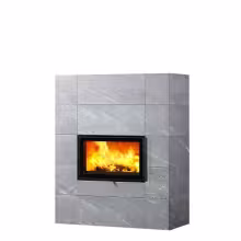 Дровяной камин SARAMO CLASSIC 15 Туликиви Classic, 1500мм, нижние подключение, двухсторонняя дверца
