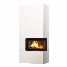 Дровяной камин PETRO SATIN 21 Туликиви SATIN WHITE, 2100мм, верхнее подключение