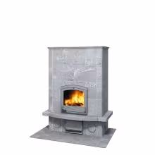 Дровяной печь-камин TU 2200 Tulikivi Туликиви Classic, 2200/4, 1590мм, нижнее подключение