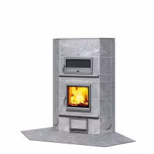 Дровяная печь с духовкой KTLU 2050 Туликиви Classic, KTLU 2050/92, 1650мм, нижнее подключение