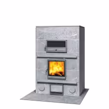 Дровяная печь с духовкой TLU 2450 Туликиви Classic, TLU 2450/92, 1680мм, нижнее подключение
