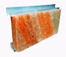 Соляная плитка из Гималайской соли 200x100x25мм шлифованная с пропилом