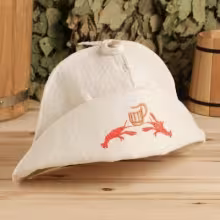 Шляпа банщик "Раки, пиво" для бани