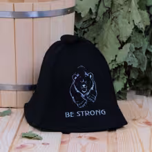 Шапка "Be strong" для бани