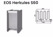 Нагревательный элемент ТЭН для электрической печи EOS Herkules S60