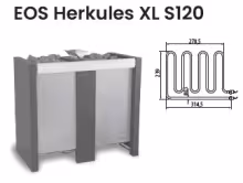 Нагревательный элемент ТЭН для электрической печи EOS Herkules XL S120 / S120 Vapor / S120 HD / S120 Vapor HD