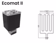 Нагревательный элемент ТЭН для электрической печи EOS Ecomat II
