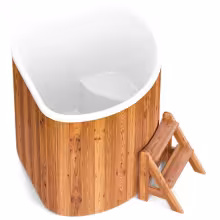 Угловая купель POLARSPA CORNER 130 SMALL 3D-отделка термососна