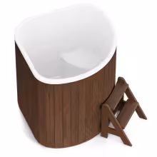 Угловая купель POLARSPA CORNER 130 SMALL 3D-отделка термобереза
