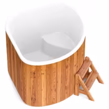 Угловая купель POLARSPA CORNER 160 BIG 3D-отделка термососна