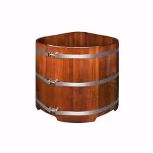 Купель Maestro Woods Угловая, лиственница морёная 1,40x1,40 H=1,20м